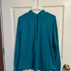 Teal Quarter-Zip Pullover